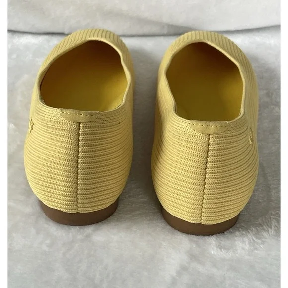 Vivaia Samantha Yellow Square Toe Classic Office Loafers Comfort Shoe 36 US6 - Picture 8 of 16